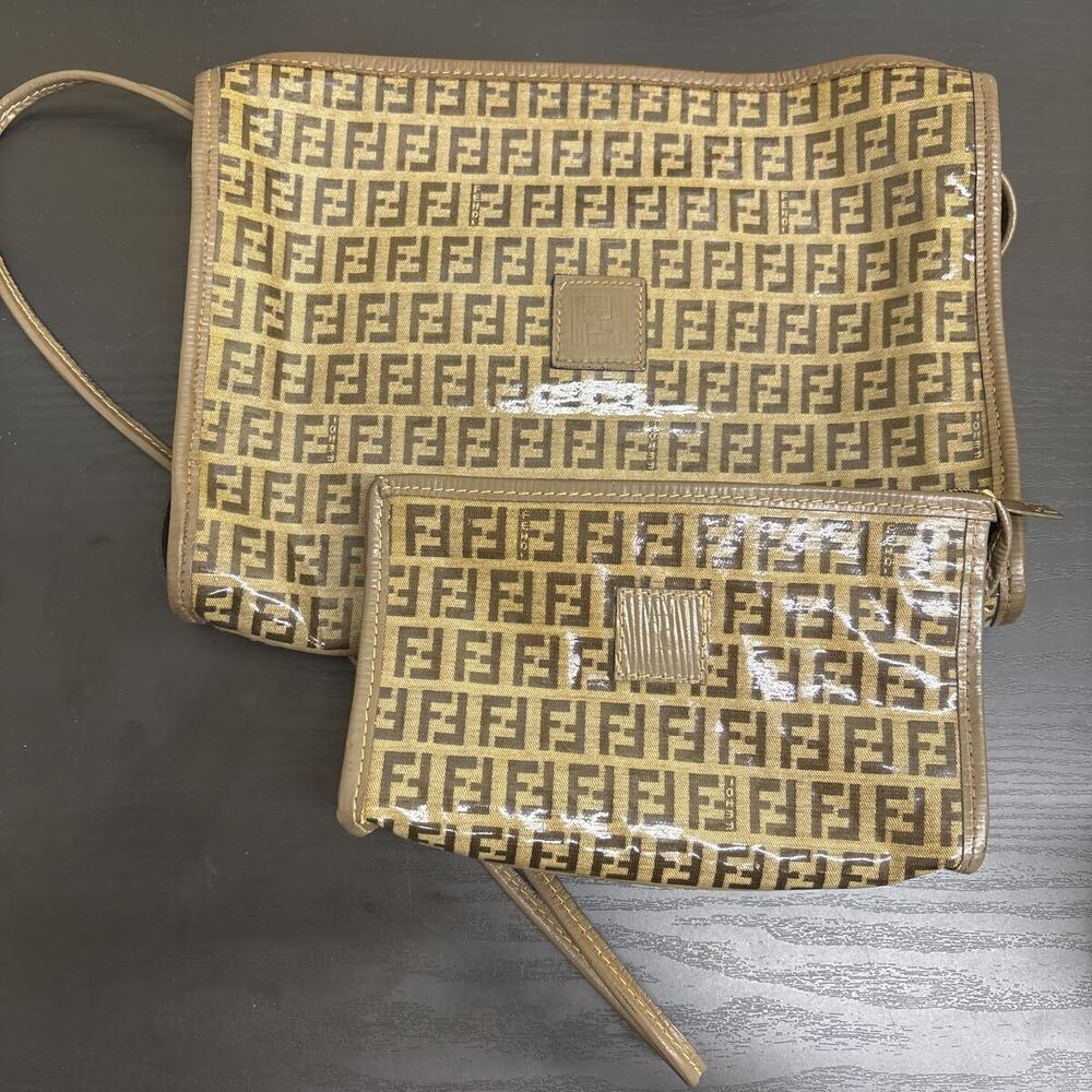 FENDI Zucca Zucchino shoulder bag clutch set
